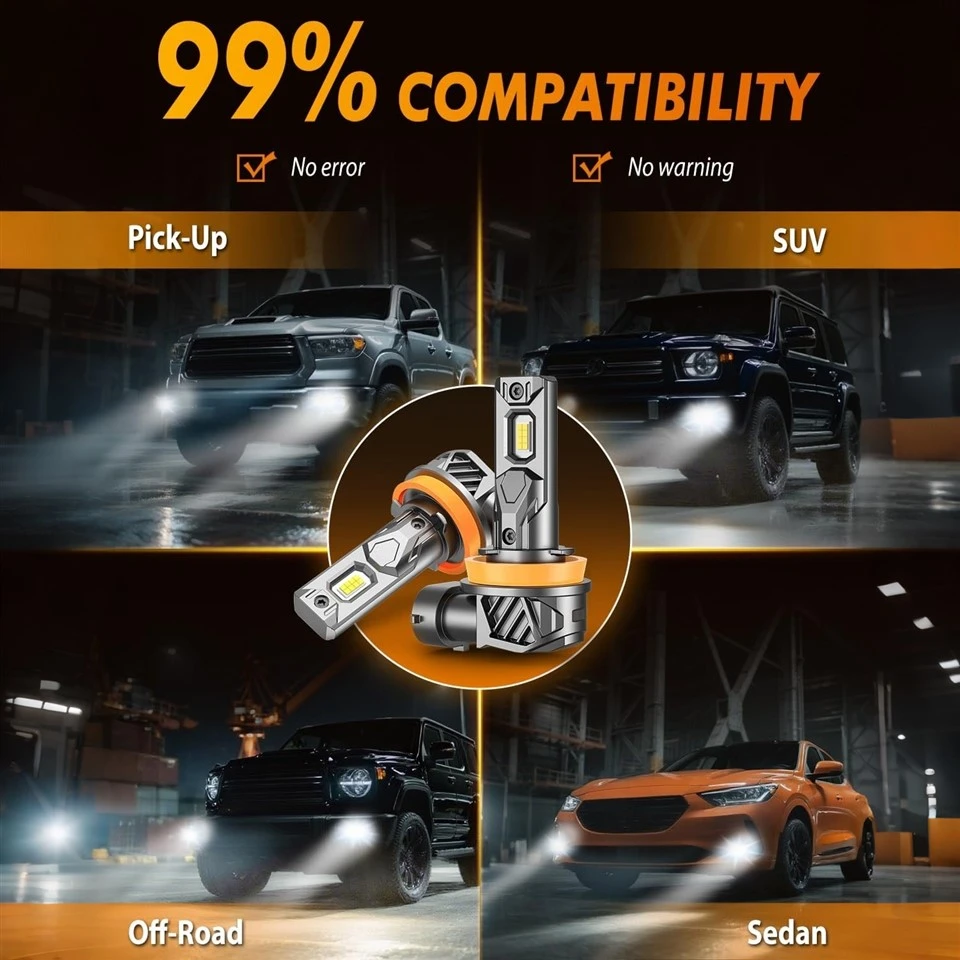 H11/H8 LED Head Lights For Cars factory