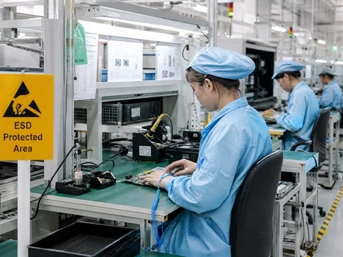 ESD Protection Solution for PCBA Mass Production Workshop